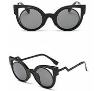 HPIRME Party Vintage Beach Lady Lunettes de Soleil Rondes Petites Femmes Taille Miroir Cateye Lunettes de Soleil,C,Taille Unique