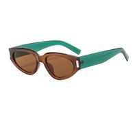 HPIRME Petites lunettes de soleil colorées en gelée pour femmes, verres dégradés tendance, UV400, rétro, pour hommes (vert thé)