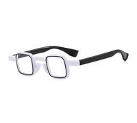 HPIRME Petites lunettes de soleil pour femmes et hommes, style vintage, verres teintés UV400 (C8 blanc)