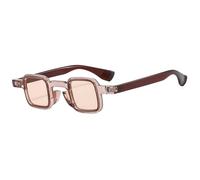 HPIRME Petites lunettes de soleil pour femmes et hommes, style vintage, verres teintés UV400 (champagne C5)