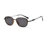 HPIRME Petites lunettes ovales polarisées pour hommes, style mode, vintage, demi-métal (taille unique/1)
