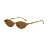 HPIRME Petites lunettes ovales pour femmes et hommes (marron gélifié)