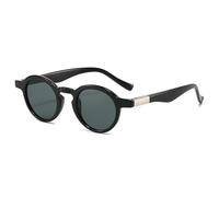 HPIRME Petites lunettes rétro pour femmes et hommes, verres teintés, mode luxe, UV400 (noir)