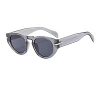 HPIRME Petites lunettes rondes rétro pour femmes et hommes, verres teintés UV400 (gris)