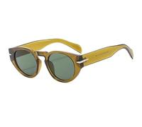 HPIRME Petites lunettes rondes rétro pour femmes et hommes, verres teintés UV400 (vert olive)
