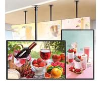 HpJfdsU Affiche Suspendue D'intérieur Ultra-Mince - écran Partagé Intelligent, Affichage LED pour Affichage Numérique 2k, Wi-FI Et Télécommande, Prise en Charge Wi-Fi/HDMI/USB/Rj45 32in