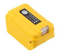 HpLive 1 adaptateur de batterie avec lumière LED et double convertisseur USB pour batteries au lithium DCB203/DCB200 18 V, plastique jaune env. 9 x 5 cm, convient pour le chargement mobile (B)