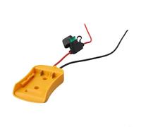 HpLive 1 adaptateur pour outils électriques sans fil 18 V-20 V, avec raccord de câble et fusible en option, plastique jaune robuste, compatible (avec fuse)