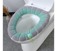 HpLive 1 housse de siège de toilette en acrylique doux, épais et isolant, avec poignée pratique pour un montage facile, extensible s'adapte à tous (vert A)
