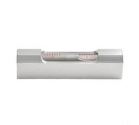 HpLive 1 niveau à bulle de précision avec boîtier en métal et libellule horizontale, 85 x 20 x 20 mm, précision de mesure 0,02 mm pour travaux de menuiserie, installations électriques (argenté)
