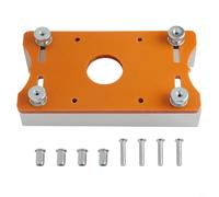 HpLive 1 pièce de base de fraise à bois 2 en 1 compact en alliage d'aluminium pour défonceuses de 65 mm, fente et coupe, couleur orange, convient (C)