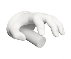 HpLive 1 porte-papier toilette de style gothique avec forme de griffe unique, montage mural, fabriqué en plastique robuste pour pla, imprimé 3D, dimensions 15,8 x 15,8 (blanc)