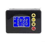 HpLive 1 relais temporisé pour micro-ordinateur avec affichage numérique LCD, minuterie programmable et interrupteur de retard, boîtier en ABS noir, plage de synchronisation (CA 110-220 V)
