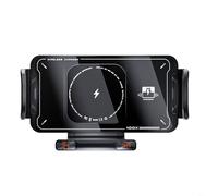 HpLive 15W Support de chargeur de voiture sans fil pliable rotatif à 360° Charge rapide Support de téléphone portable pour ventilation tableau de bord Compatible avec iPhone pour Samsung pour Android