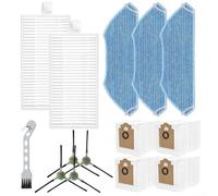 HpLive 19pcs Pièces de Rechange pour Lefant M2 Pro / M2S Pro Robot Aspirateur avec Filtre, Brosses Latérales, Mop Lingettes, Sac à Poussière, Brosse de Nettoyage