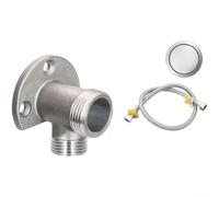 HpLive 304 Support mural en acier inoxydable pour robinet, base convertible de 10,2 cm, inoxydable et durable grâce à un design en fonte renforcée, ajustement précis pour raccords de 40 mm/38 mm (F)