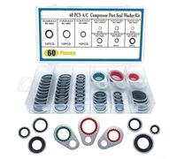 HpLive 60pcs Voiture A/C Compresseur Kit Joints Climatisation Joint Port Seal Rondelles Kit Assortiment pour Véhicules