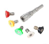 HpLive Adaptateur de lavage haute pression 1/4" en acier inoxydable raccord rapide et 5 buses pour nettoyeur haute pression Nilfisk