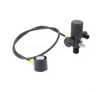 HpLive Adaptateur de valve Scuba M18 x 1,5 pour bouteilles de gaz submersible avec articulation rotative à 360°, boîtier 97 x 35 mm, pression de fonctionnement jusqu'à 345 bar, tuyau de 91 cm inclus