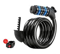 HpLive Antivol de vélo à combinaison à 6 chiffres, câble en acier de 11 mm, câble antivol, câble en acier haute résistance, alliage de zinc, noyau de serrure avec support (C)