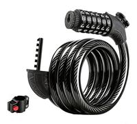 HpLive Antivol pour vélo, câble antivol à combinaison, accessoire de vélo robuste pour protection antivol, code à 6 chiffres et câble en acier de 11 mm, résistant aux intempéries et flexible, 120 x