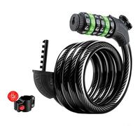 HpLive Antivol pour vélo, câble antivol à combinaison, accessoire de vélo robuste pour protection antivol, code à 6 chiffres et câble en acier de 11 mm, résistant aux intempéries et flexible, 120 x