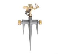 HpLive Arroseur de jardin 360° en laiton avec base en aluminium pour arrosage de jardin pelouse portée 8-12 m