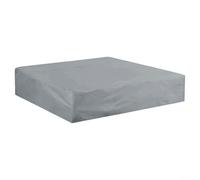 HpLive Bâche de protection carrée 220 x 220 x 30 cm en tissu argenté 190T résistant aux intempéries et aux UV avec cordon de serrage pour jardin, spa, gris, extérieur résistant à l'hiver, bâche de