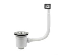 HpLive Bonde d'évier en acier inoxydable avec trop-plein et kit de vidange pour évier de cuisine 89-95 mm ouverture G1-1/2 (114 mm)