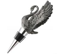 HpLive Bouchon de vin, bouchon de vin, bouchon de bouteille pour accessoires de bar, design élégant d'oiseau, conservation hermétique, 14,1 x 4 cm, pour toutes les bouteilles standard, alliage durable