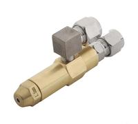 HpLive Buse de brûleur à huile usée avec double base de siphon pour chaudière, entrée d'huile 1/8", entrée d'air 1/4", design anti-obstruction (1,5 mm)