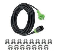HpLive Câble d'alimentation H05 RN-F-4 - En caoutchouc - 240 V - Compatible avec FESTOOL 203914 489421 - Fermeture à baïonnette - Décharge de traction - Noir - 4 m ou 7,5 m - Câble de rechange (7,5 m)