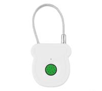 HpLive Cadenas intelligent à empreintes digitales, cadenas USB-C, cadenas d'armoire pour bureau et voyage, mémoire de 20 utilisateurs, détection de 05 secondes, 100 mAh, ABS et (blanc)