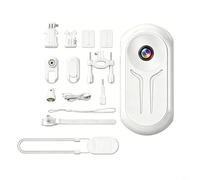 HpLive Caméra d'action 1080P avec écran, caméra portable compacte pour moto et extérieur, avec accessoires, boîtier ABS, 10 x 10 x 3 cm (blanc)