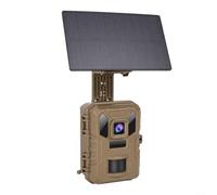 HpLive Caméra de chasse 4K, caméra solaire avec vision nocturne, caméra de chasse pour extérieur, vitesse de déclenchement de 0,2S, contrôle de l'application WiFi & BT, 64 MP, PIR 120°, 5000 mAh, IP65