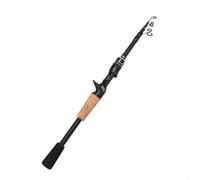 HpLive Canne à pêche télescopique ultra légère pour truite et perche, 1,5 m, en carbone, action rapide, sensible, polyvalente, 8-25 g, poids d'appât (noir)