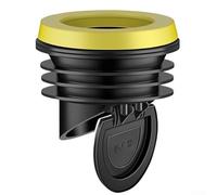 HpLive Clapet anti-retour à bride, joints de cire pour bride de toilette, joint d'étanchéité avec clapet anti-retour - Accessoire de toilette imperméable pour tuyaux en PVC de 100 à 110 mm (noir)