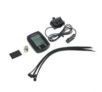 HpLive Compteur de vélo filaire LCD tachymètre étanche rétroéclairage vitesse odomètre ABS compatible avec la plupart des modèles de vélo Noir Blanc Montage facile 60 x 45 x 20 mm