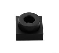 HpLive Couvercle de pommeau de douche carré réglable, hauteur réglable 0-23 mm, cache tube décoratif en laiton pour salle de bain, 6 x 6 cm (noir)