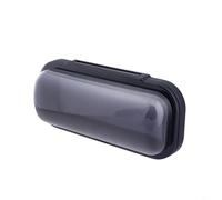 HpLive Couvercle de protection pour radio marine - 180 mm - Charge lourde - Avec porte rabattable - Mécanisme à ressort pour bateau stéréo - Boîtier étanche - Couleur fumée stable - Autoradio DIN 1