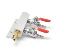 HpLive Distributeur de gaz à bière, distributeur de gaz pour brassage domestique avec douilles de tuyau de 5/16 pouces, en acier inoxydable et aluminium, avec valves anti-retour et d'arrêt pour fûts