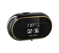 HpLive Distributeur de savon automatique, 450 ml, distributeur de savon mousse électrique avec montage mural, commande tactile pour l'heure et la température (mousse noire)