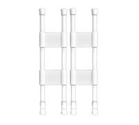 HpLive Double barre de réfrigérateur à fermeture éclair, barres de serrage réglables pour réfrigérateur de camping-car, 40 à 70 cm, pour une fixation sûre des aliments et des boissons (blanc 40-70 cm)