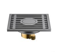 HpLive Drain de sol, grille de drainage, drain de douche, drainage de salle de bain avec ouverture automatique, anti-odeur, 10 x 10 cm, pour sols standard, et noyau en cuivre plein, simple(2)