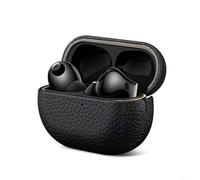HpLive Étui en cuir pour écouteurs FreeBuds Pro 5, résistant aux chocs et à l'eau, design léger pour les voyages et l'extérieur, boîtier sur mesure pour un rangement sûr, en noir, marron foncé (noir)