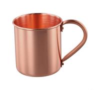 HpLive Gobelet en cuivre pur 450 ml avec poignée pour café, bière et camping, tasse durable pour l'extérieur et la cuisine, doré