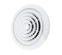 HpLive Grille d'aération ronde en plastique ABS, couvercle d'aération réglable pour mur ou plafond, sortie d'air silencieuse (405)