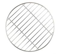 HpLive Grille de cuisson ronde en filet pour barbecue, plaque de cuisson pour camping, procédé de soudure robuste, poli miroir, facile à nettoyer, diamètre 30/35/40 cm, pour tous les courants (35 cm)