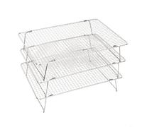 HpLive Grille de refroidissement à gâteau, grille de refroidissement empilable en acier inoxydable pour gâteaux, pâtisseries et pain, pour demi-plaques de cuisson, pour la cuisson ou le barbecue