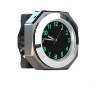 HpLive Horloge de moto étanche, montre de guidon de moto, boîtier en alliage d'aluminium, support étanche à l'eau, montre à quartz, lumineuse (blanc)